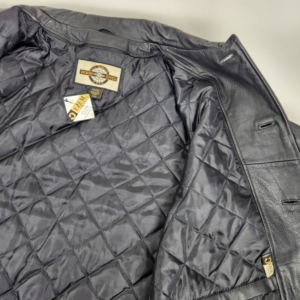 NWT North End Classic‎ Men's M Black Leather Jacket w/  Ezem™ System - Picture 5 of 16